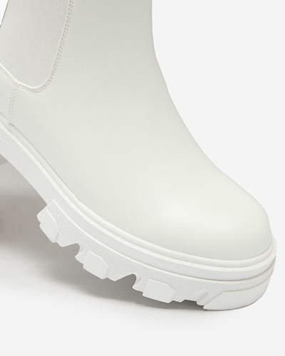 OUTLET Жіночі високі черевики білого кольору Vyvieva- Взуття