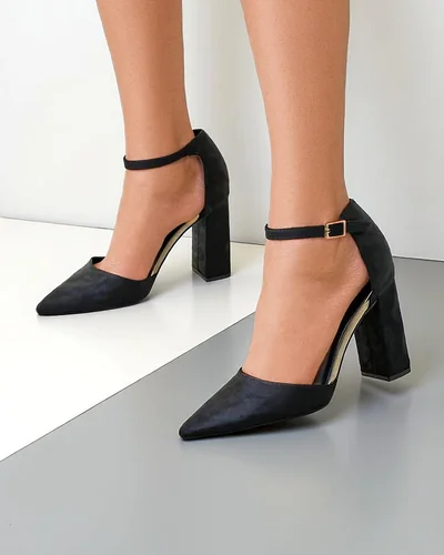 Royalfashion Dámské kožené podpatky Calde