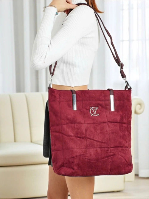 Жіноча сумка-шопер Caryenne з екозамші