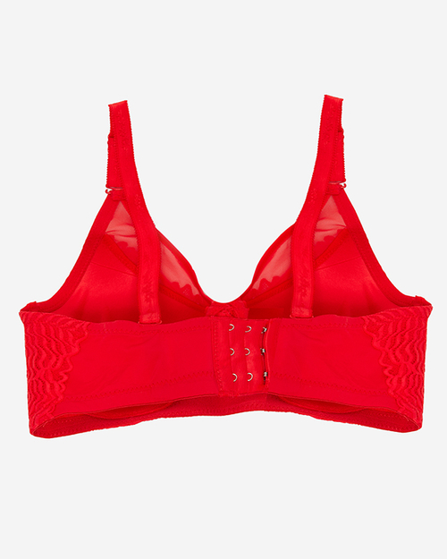 Жіночий червоний бюстгальтер з мереживом - Нижня білизна