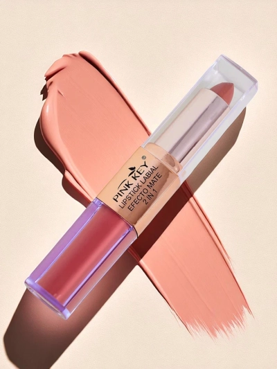 Matná rtěnka ve formě tyčinky a tekuté rtěnky 2-v-1 Cherry Mocha