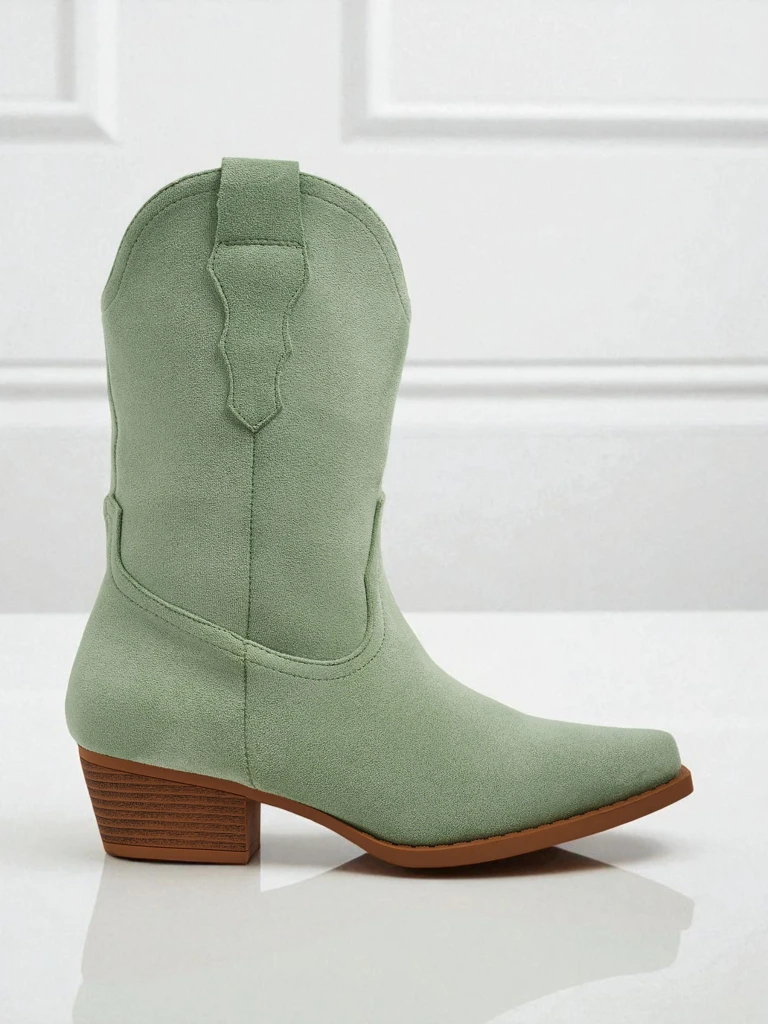 Dámské kovbojské boty eko semišové SpireHush