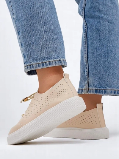 Royalfashion Dámské perforované šněrovací sportovní boty Vaned