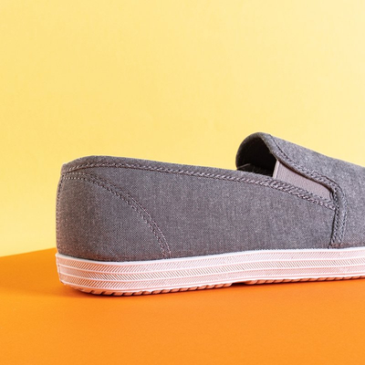 Šedé pánské slip on boty Korin - obuv