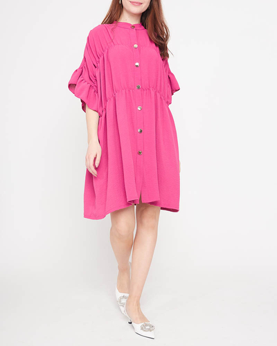 Dámské fialové šaty ke kolenům - Oblečení