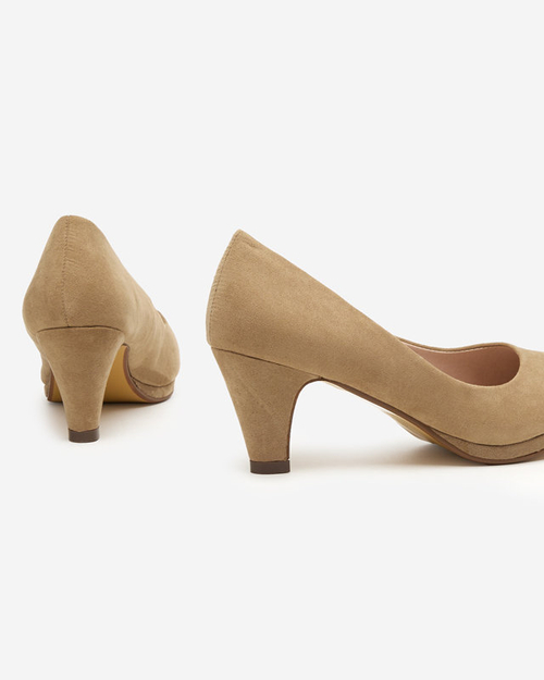 OUTLET Жіночі туфлі на шпильці кольору хакі Troerqa - Взуття