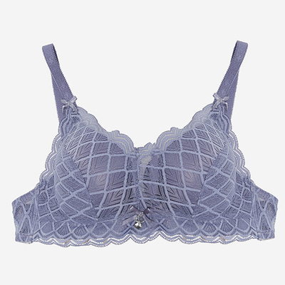 Royalfashion Fialová dámská vyztužená podprsenka s krajkou