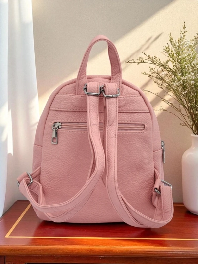 Dámský batoh Ariadne Rosa Królewska Moda z ekologické kůže 25x25 cm
