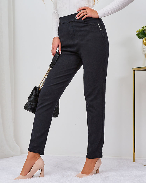 Royalfashion Чорні жіночі лосини PLUS SIZE