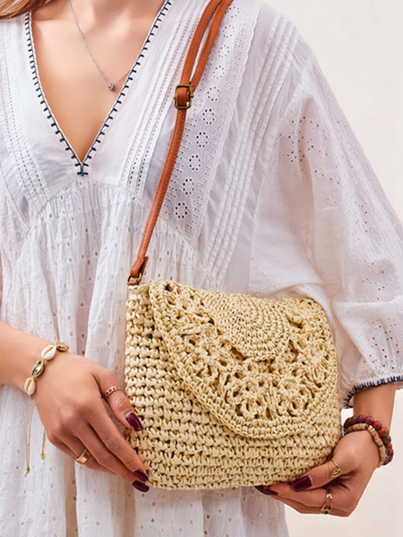 Royalfashion Маленька солом'яна жіноча сумка Sunny Stripes Mini