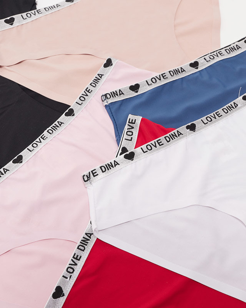 Комплект одноколірних жіночих трусиків тип 6/уп. - Нижня білизна