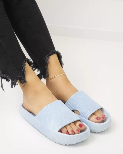 VÝSTUP Modré gumové pantofle s ražbou Olinda - Obuv