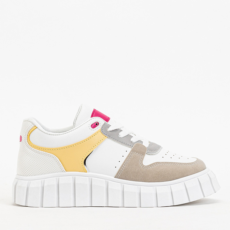 Béžová a bílá dámská sportovní obuv Nortelo - Obuv