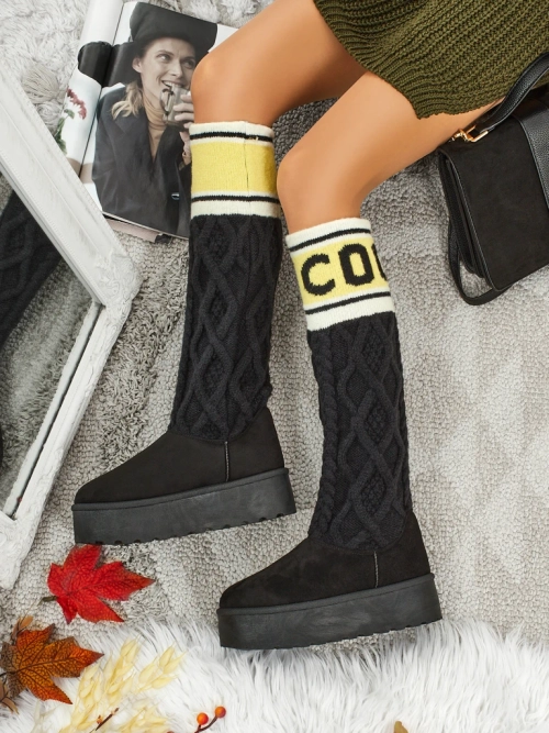 Високі черевики a'la снігоходи жіночі з халявою Anane