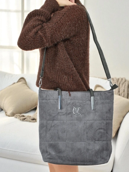 Жіноча сумка-шопер Caryenne з екозамші