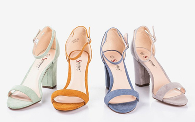 Dámské zelené sandály na sloupku Sweet Honey - Footwear 1