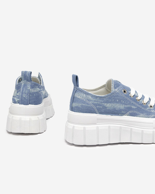 OUTLET Сині жіночі кросівки a'la jeans на платформі Resi - Взуття