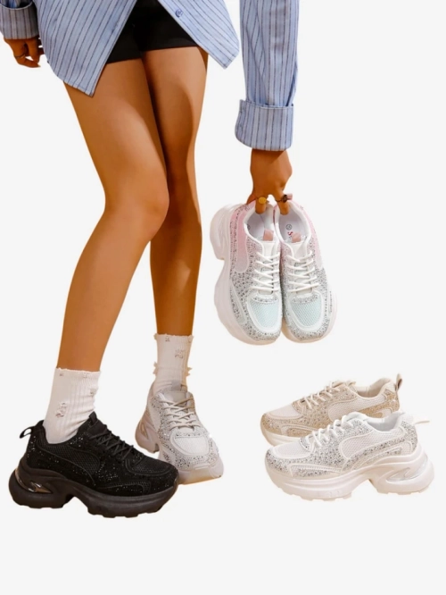 Royalfashion Жіночі спортивні кросівки з стразами Bloss