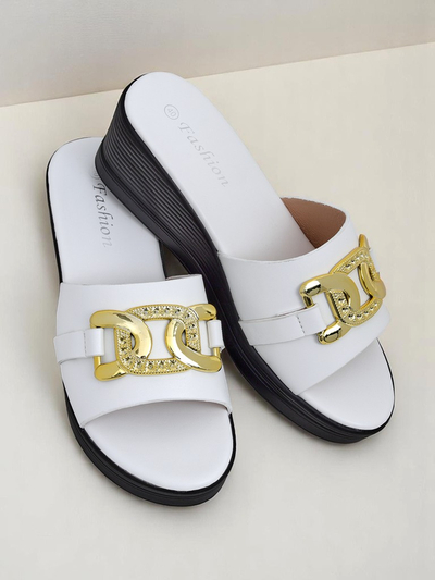 Royalfashion Жіночі босоніжки на танкетці Nolia