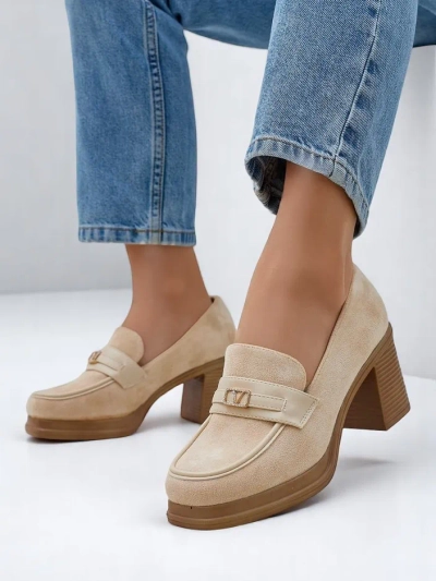 Royalfashion dámské loafersy s blokovým podpatkem Evelay