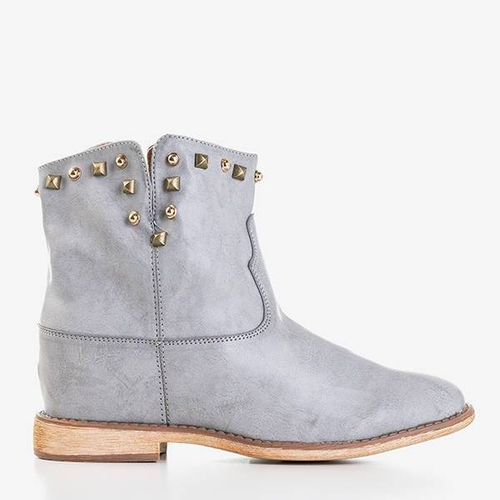 ВИХІД Сірі ковбойські чоботи на танкетці Бренда - Туфлі