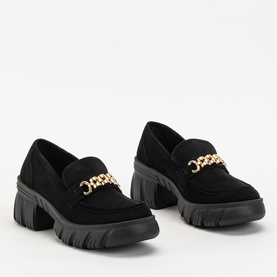 Чорні жіночі лофери Elavis