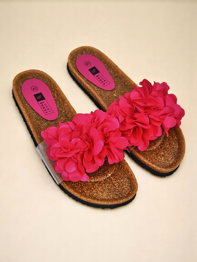 Royalfashion Dámské žabky s kvítky Flora Soft