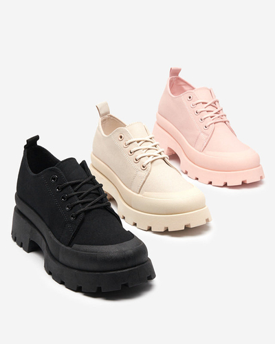 OUTLET Dámské černé šněrovací boty Rozia - Obuv