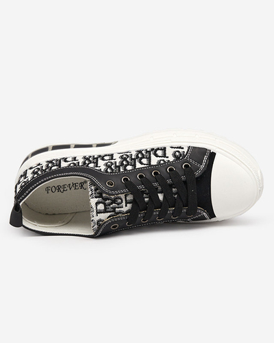Sneakers Livia v černo-bílé barvě s platformou