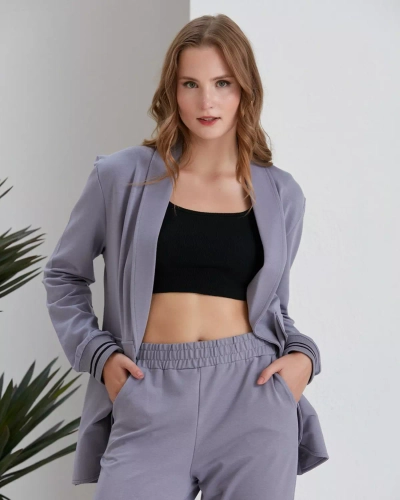 Royalfashion Fialová dvoudílná dámská souprava