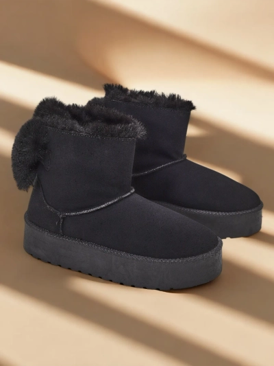 Royalfashion Dámské boty a'la snow boots in black Goroggo