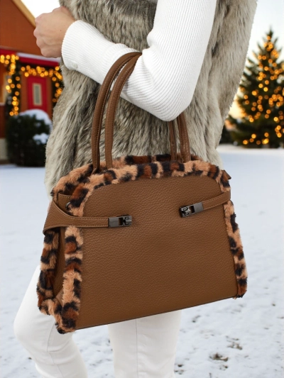 Malá dámská kabelka z eko kůže s panterkou Panthory