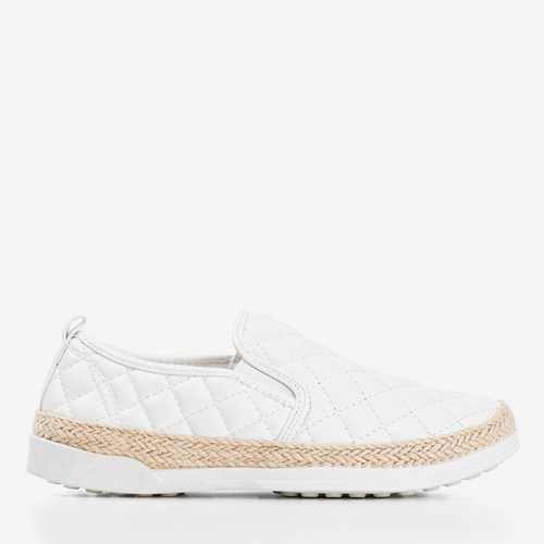 OUTLET Жіночі білі стьобані мокасини Libora - Взуття