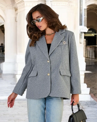 Royalfashion Dámský krátký kabát
