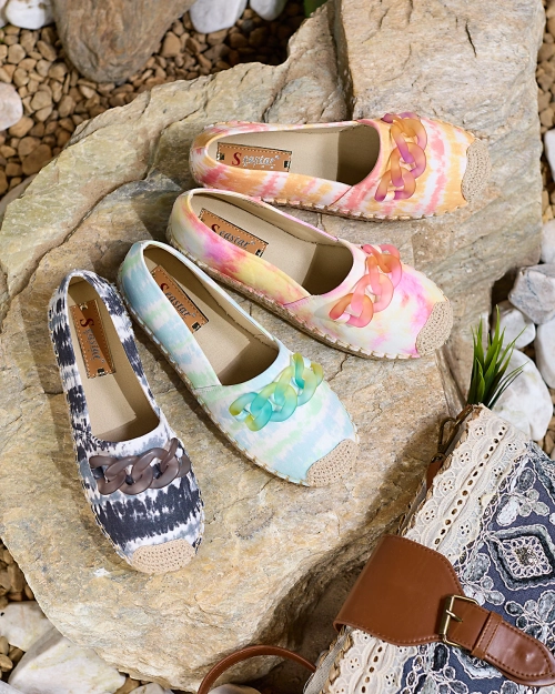 Рожеві жіночі еспадрильї Royalfashion з принтом Serffio