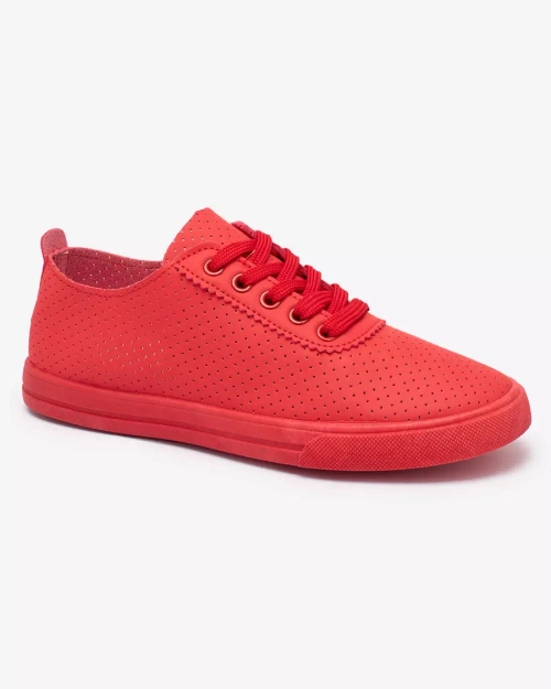 Royalfashion Червоні жіночі ажурні теніски Salomp