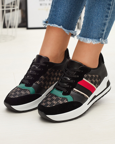 Жіночі чорні спортивні кросівки на шнурівці Amnerri- Footwear