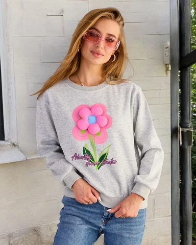 Жіночий світшот з тонким принтом Royalfashion