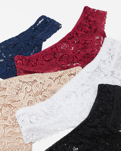 Krajkové dámské kalhotky tanga set 5 / bal - Spodní prádlo