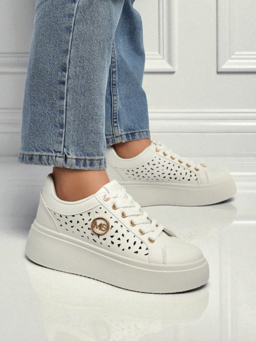 Aurelia Bianca – Білі Снікерси Платформа Royalfashion Ecru