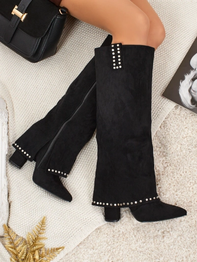 Dámské Eko semišové kozačky s vrškem Bryves