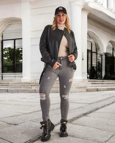 Royalfashion Dámská bunda z ekokůže ramones