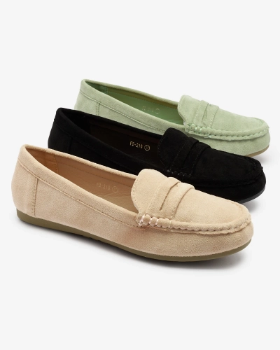 OUTLET Royalfashion Dámské mokasíny z ekokůže v béžové barvě Ziffig