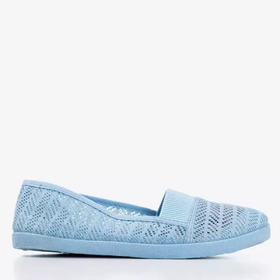 OUTLET Modrá dámská prolamovaná slip - on Heyan - Obuv