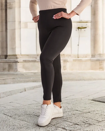 Royalfashion Dámské zateplené tregínové kalhoty PLUS SIZE