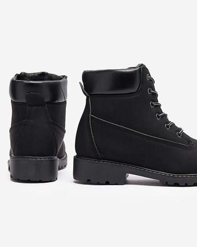 Dámské zateplené traperky v černé barvě Fanhet- Footwear