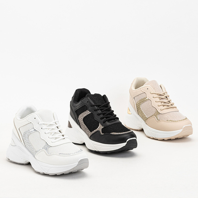 Dámské béžové tenisky se skrytým klínem Waqsy - Obuv