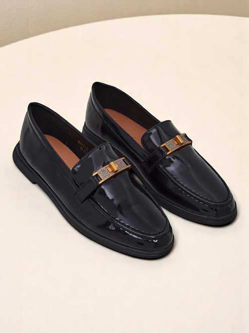 Royalfashion жіночі лофери зі шкіри латекс