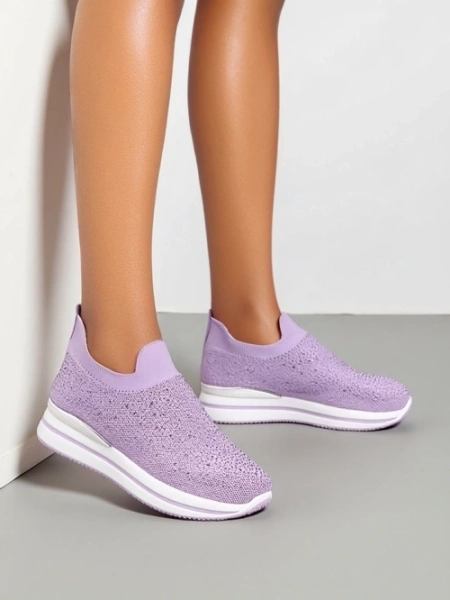 Royalfashion ženské sportovní boty na slip-on s rhinestony Adeq