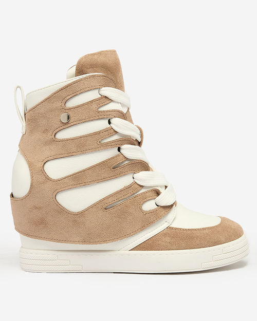 Royalfashion Світло-коричневі жіночі спортивні черевики Pamstinsa на підборах